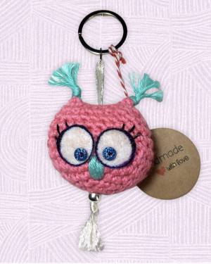 Cute Owl key ring - various colors