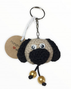 Amigurumi dog key chain