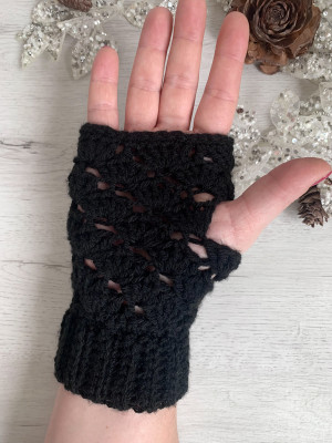 Glamour fingerless mittens - One size