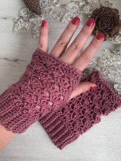 Glamour fingerless mittens - One size