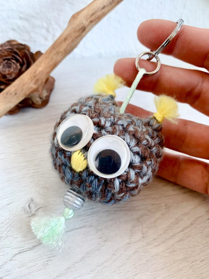 Porte-clés Hibou Mignon - divers couleurs
