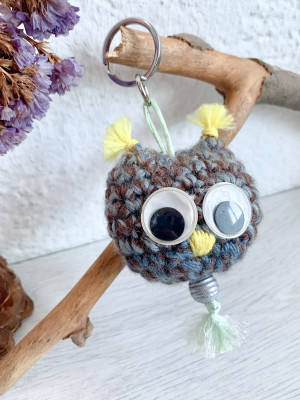 Porte-clés Hibou Mignon - divers couleurs