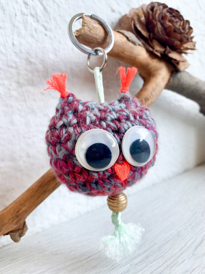 Cute Owl key ring - various colors