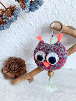Cute Owl key ring - various colors