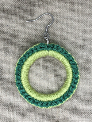 Colorful hoop earrings - lightweight - for women