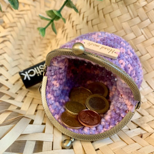 Monedero vintage - Lila y rosa