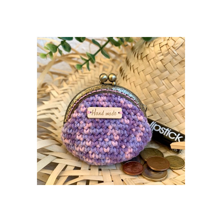 Monedero vintage - Lila y rosa