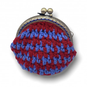 Porte monnaie vintage - motif pied de poule