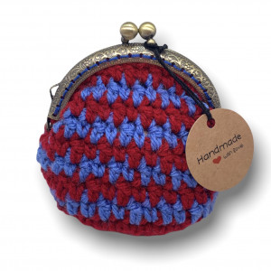 Porte monnaie vintage - motif pied de poule