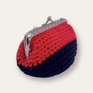 Large coin purse - red and black