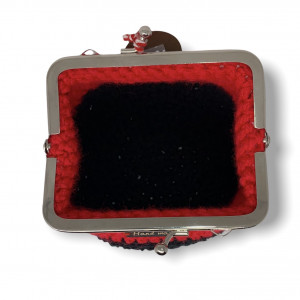 Large coin purse - red and black