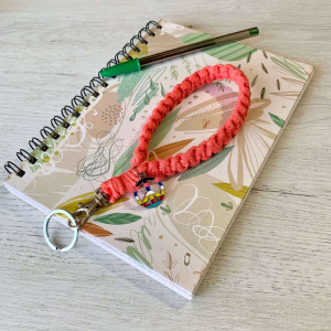 Keyring wristlet - PEACE AND LOVE