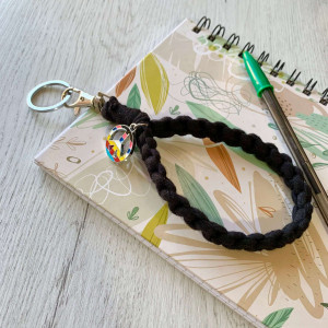 Keyring wristlet - PEACE AND LOVE