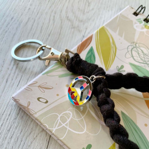 Keyring wristlet - PEACE AND LOVE