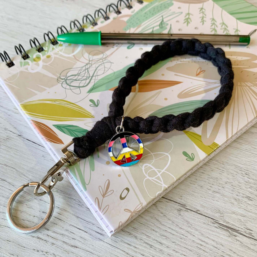 Keyring wristlet - PEACE AND LOVE Keyring wristlet - PEACE AND LOVE