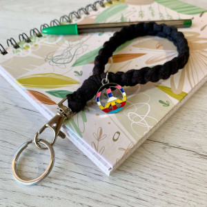 Keyring wristlet - PEACE AND LOVE