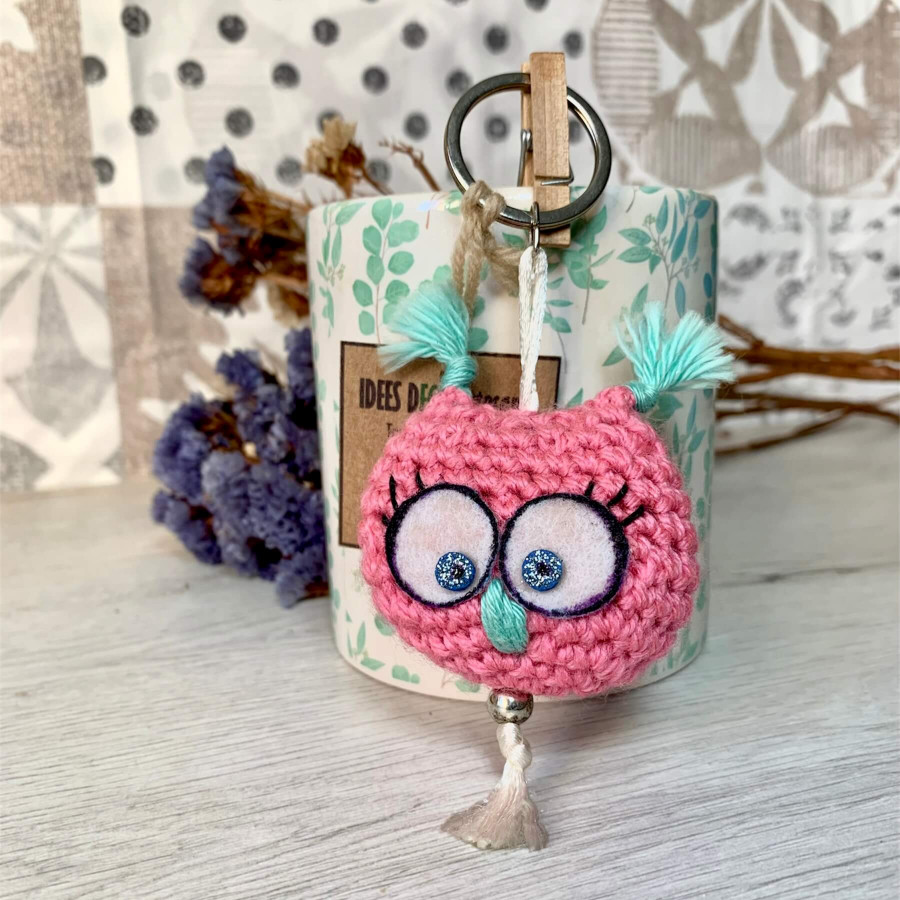 Cute Owl key ring - various colors Cute Owl key ring - various colors