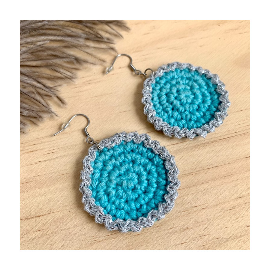 Boucles d’oreille Pétale argentée - acier inoxydable