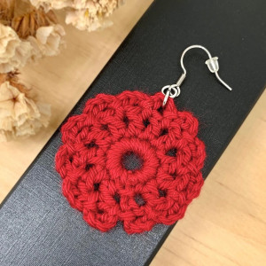 Boucles d'oreille Fleur Gerbera - Acier inoxydable