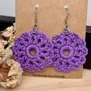 Boucles d'oreille Fleur Gerbera - Acier inoxydable