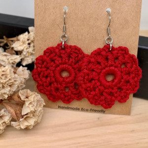 Boucles d'oreille Fleur Gerbera - Acier inoxydable