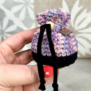 Coin pouch bag bicolor - sliding cord