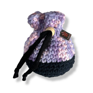 Coin pouch bag bicolor - sliding cord