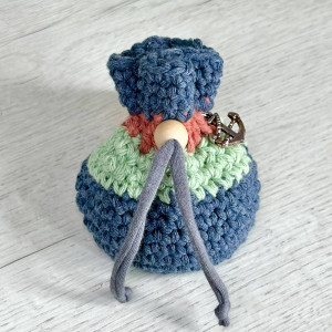 Coin pouch bag - sailor style
