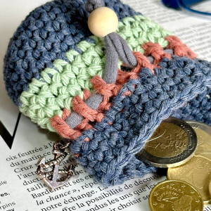 Coin pouch bag - sailor style