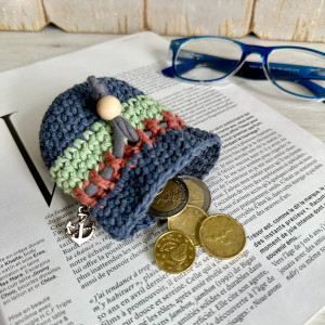 Coin pouch bag - sailor style