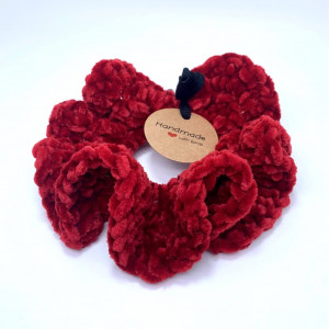 Large, soft velvet scrunchie for hair