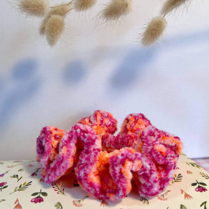 Large, soft velvet scrunchie for hair