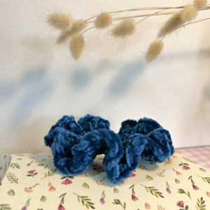 Large, soft velvet scrunchie for hair