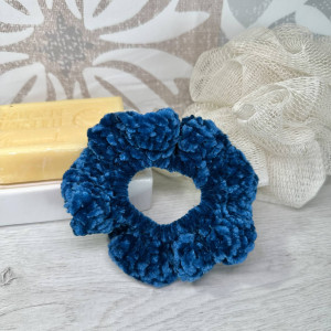 Large, soft velvet scrunchie for hair
