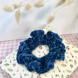 Large, soft velvet scrunchie for hair