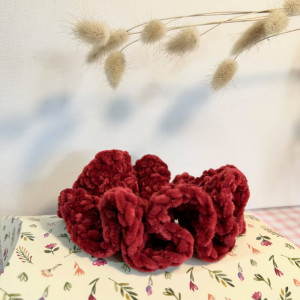 Large, soft velvet scrunchie for hair