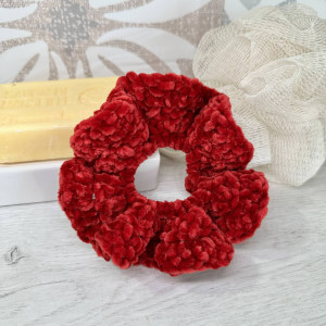 Large, soft velvet scrunchie for hair