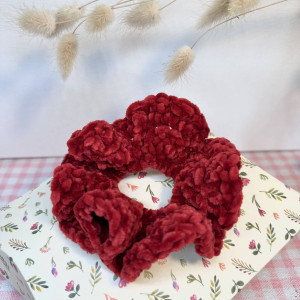 Large, soft velvet scrunchie for hair