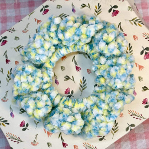 Large, soft velvet scrunchie for hair