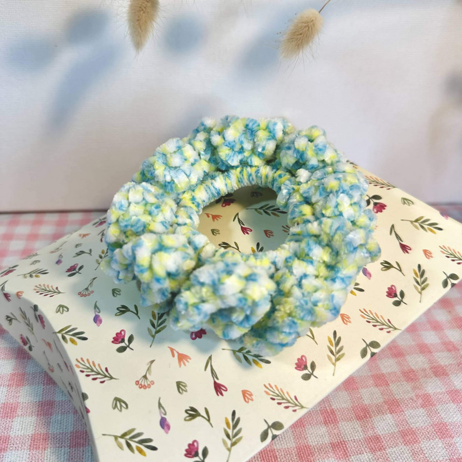 Large, soft velvet scrunchie for hair Large, soft velvet scrunchie for hair