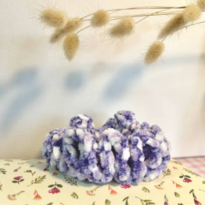 Large, soft velvet scrunchie for hair