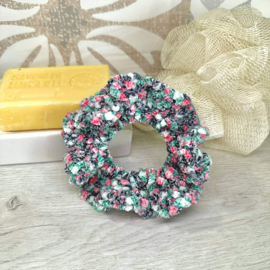 Large, soft velvet scrunchie for hair Large, soft velvet scrunchie for hair