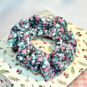 Large, soft velvet scrunchie for hair