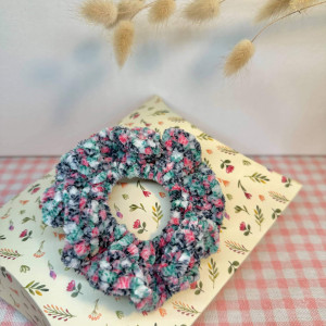 Large, soft velvet scrunchie for hair