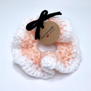 Flower hair scrunchies in wool
