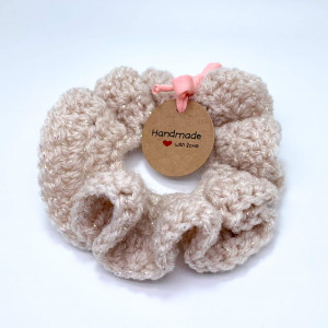 Flower hair scrunchies in wool