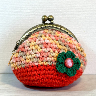 Porte-monnaie vintage coloré - fermoir clip