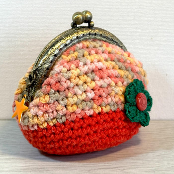 Porte-monnaie vintage coloré - fermoir clip