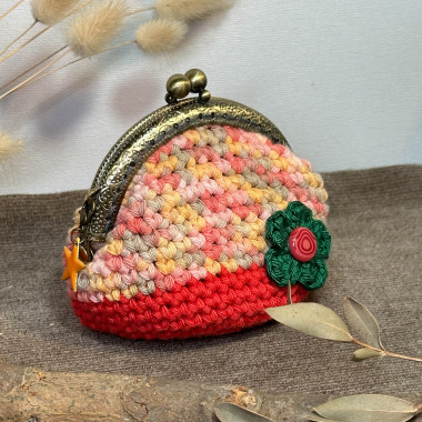 Porte-monnaie vintage coloré - fermoir clip