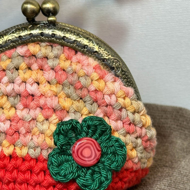 Porte-monnaie vintage coloré - fermoir clip